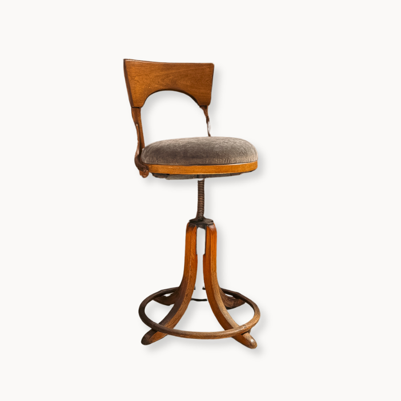 1930's Spanish Telefonica Swivel Stool