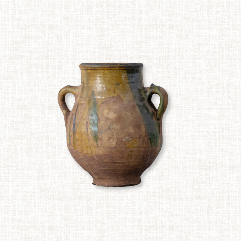 Weathered Wide-Bellied Harvest Pot No. 1