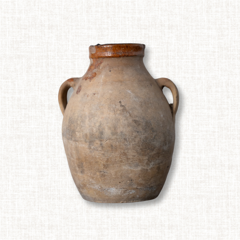 Weathered Wide-Bellied Harvest Pot No. 8