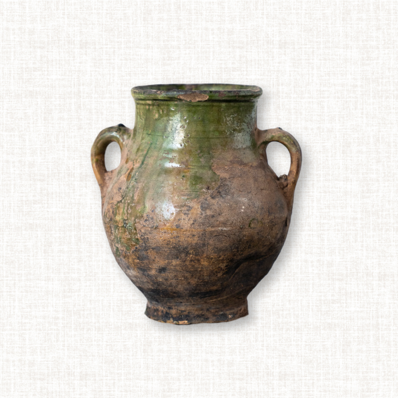 Weathered Wide-Bellied Harvest Pot No. 9