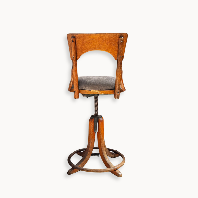 1930's Spanish Telefonica Swivel Stool