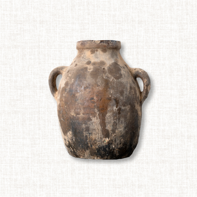 Weathered Wide-Bellied Harvest Pot No. 11