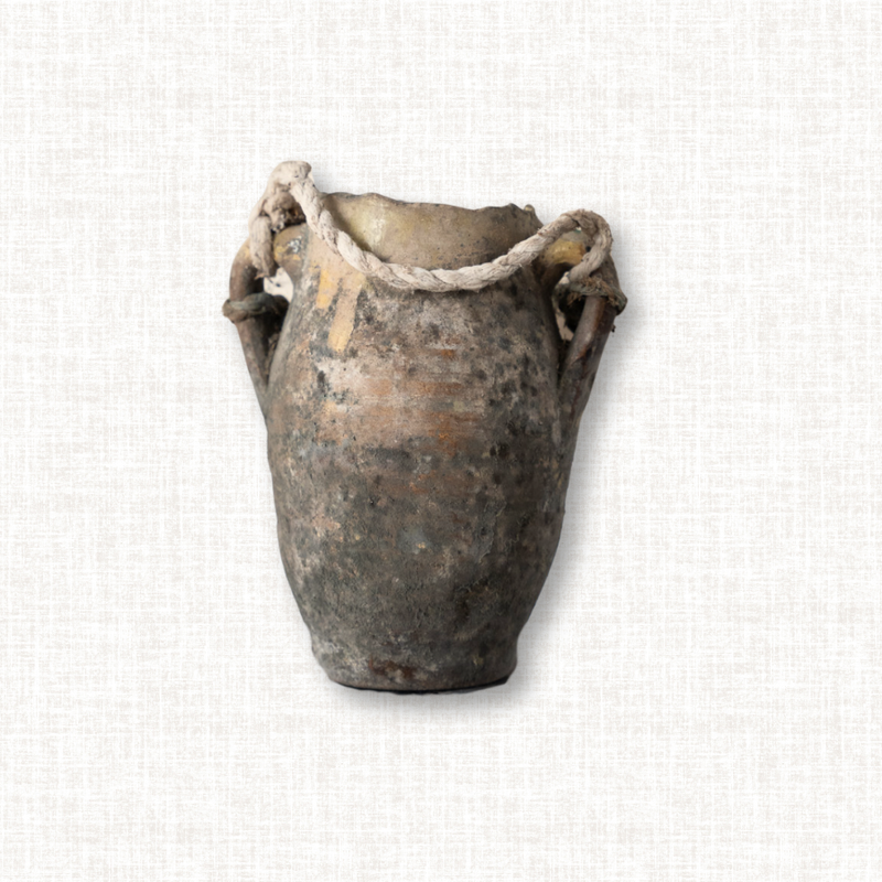 Weathered Wide-Bellied Harvest Pot No. 14