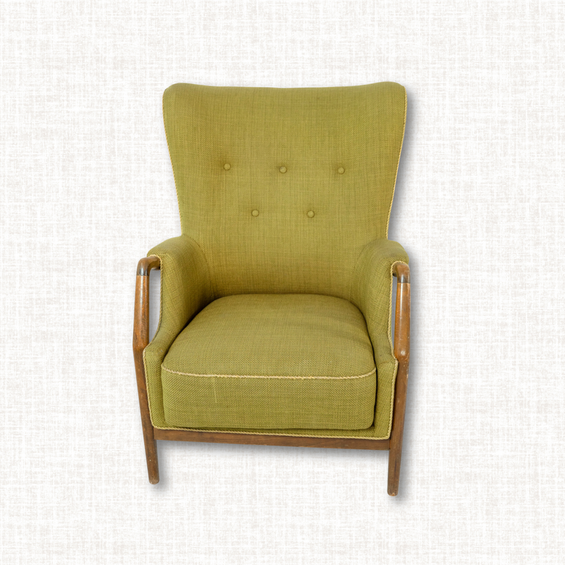 Green Armchair and Sofa Set