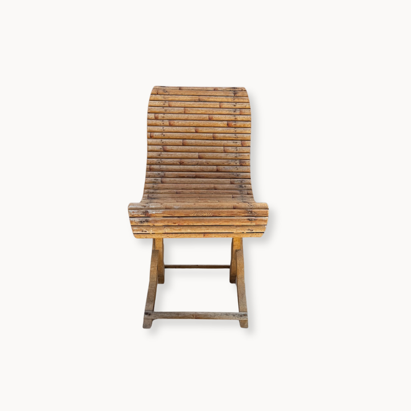 Vintage Carved Bamboo Chairs (Set of 2)