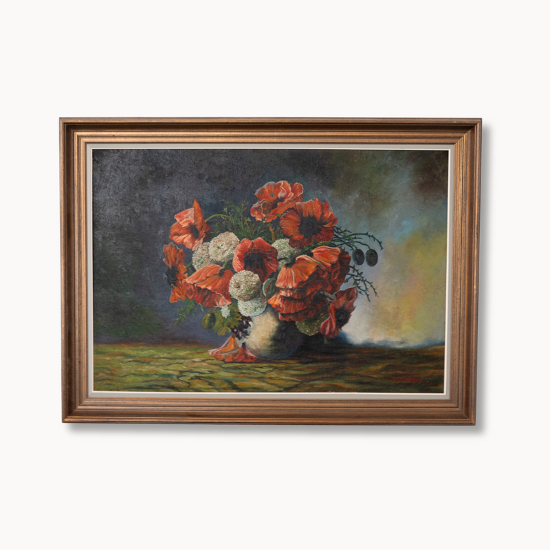 "Poppies in a Vase" by Wladyslaw Stachowski Replica