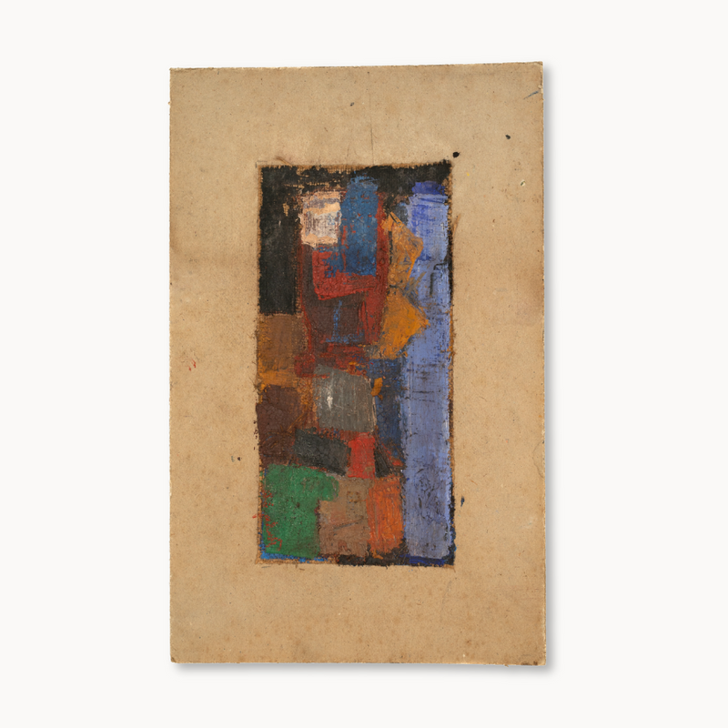 Vintage "Colorful Room" Abstract Painting