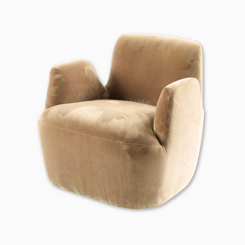 Velvet Olive Swivel Chair