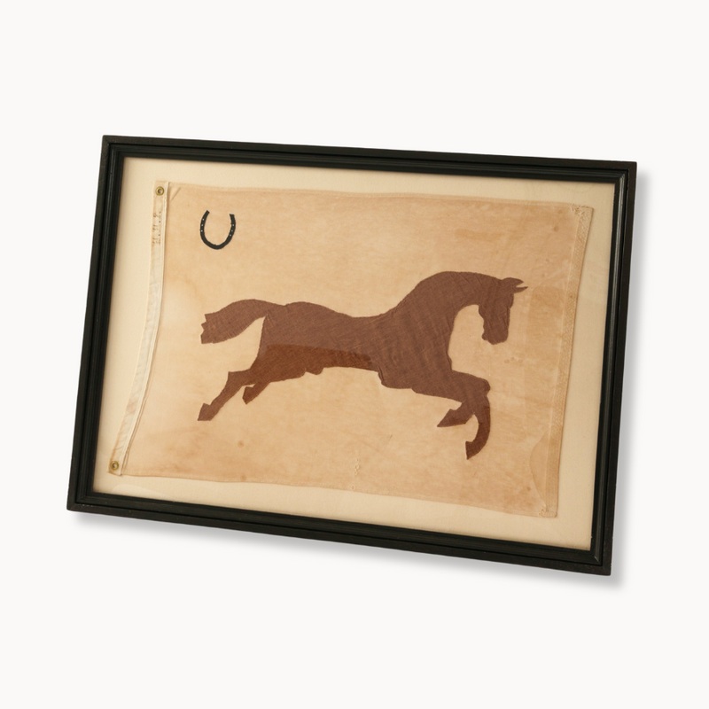 Framed Vintage Equestrian Flag