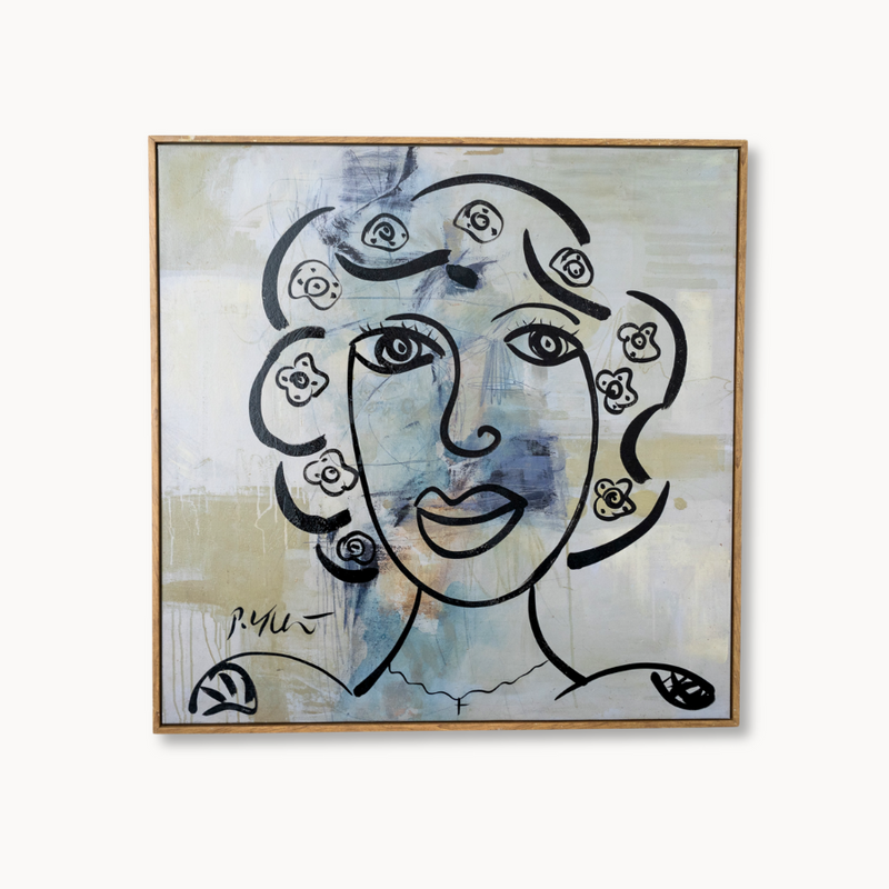 "Sunday Blues" Abstract Portrait by Peter Keil