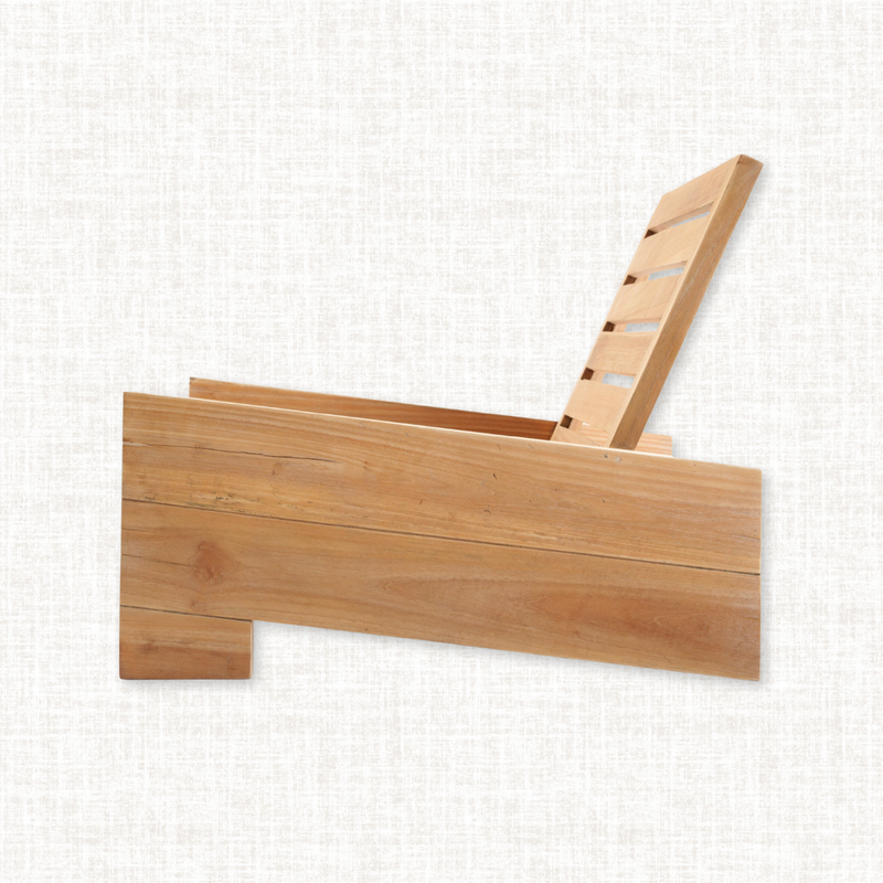 Custom Teak Outdoor Lounge Chair
