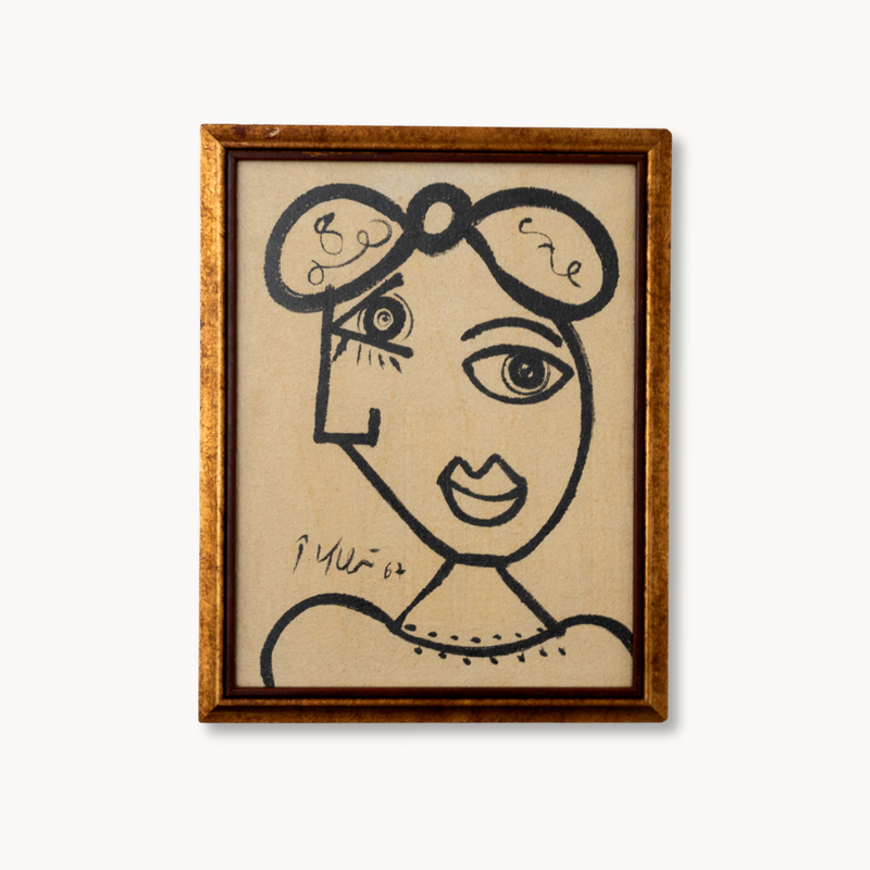 "Curious Gaze" Abstract Portrait by Peter Keil