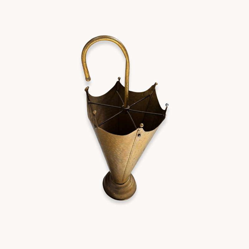 Antique Butler Poppins Brass Sheet Iron Umbrella Stand