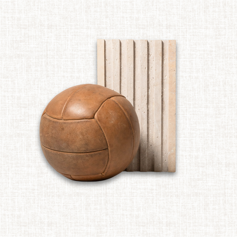 Vintage Leather Medicine Ball