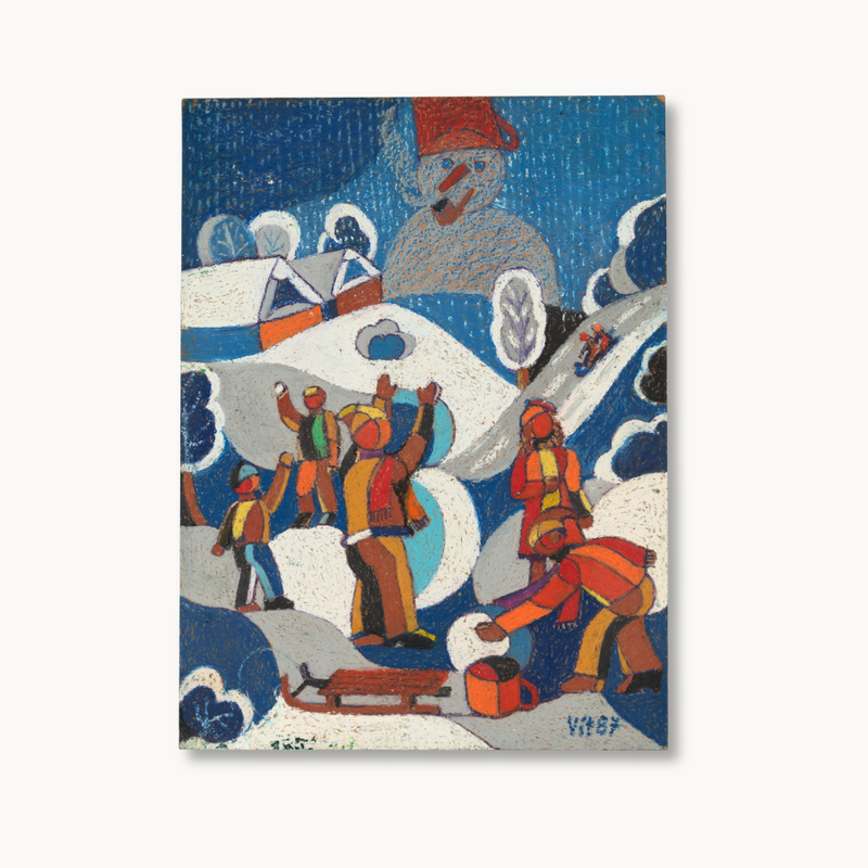 "Snowman" Primitivism Piece by Vitek