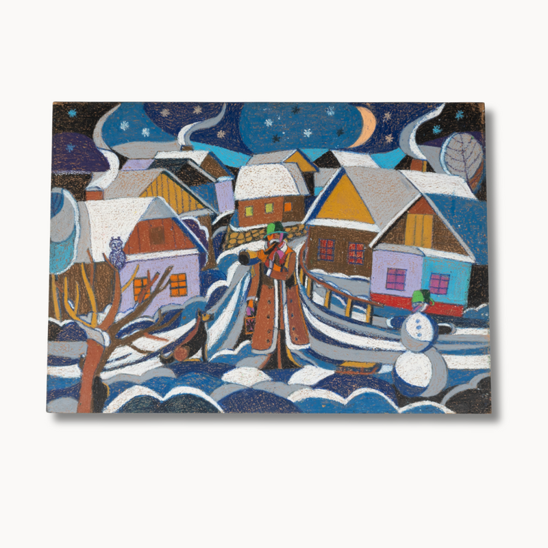 "A Quiet Winters Night" Primitivism Piece by Vitek