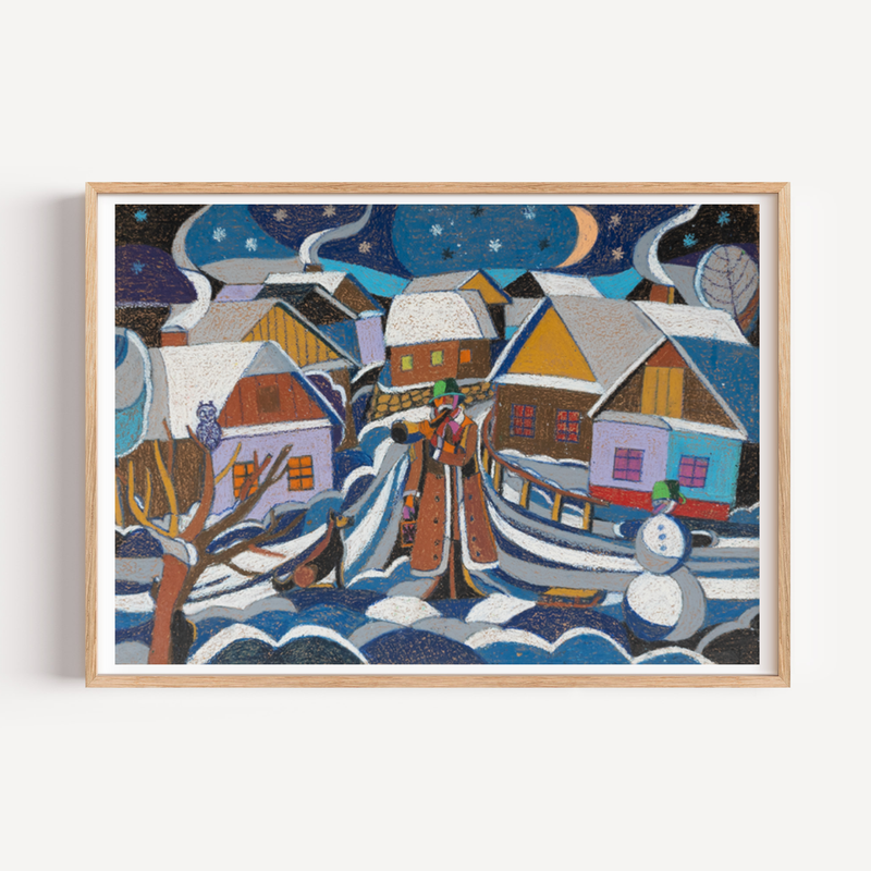 "A Quiet Winters Night" Primitivism Piece by Vitek