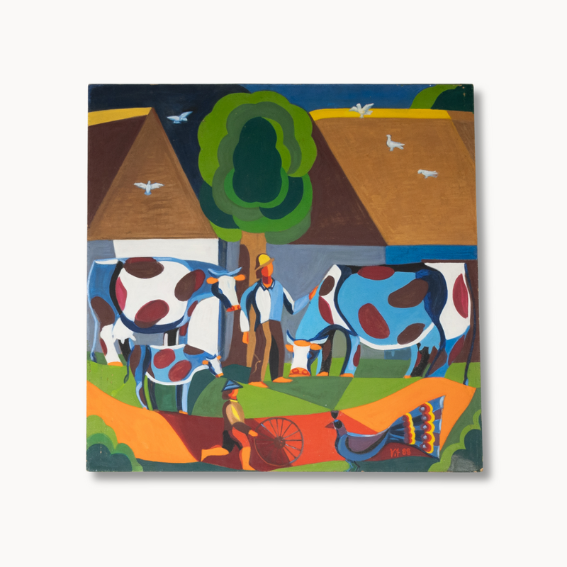 "Blue Bell" Primitivism Piece by Vitek