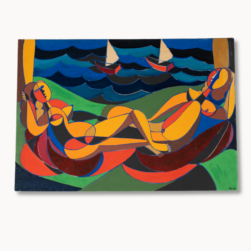 "Boat Days" Primitivism Piece by Vitek
