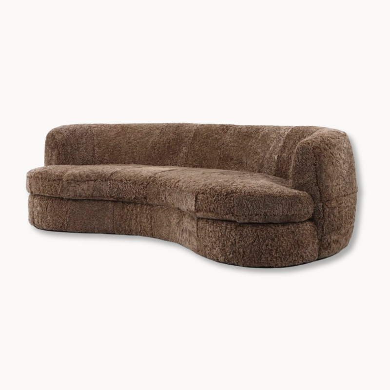 Kidney Bean Shearling Sofa (100% Sheepskin)