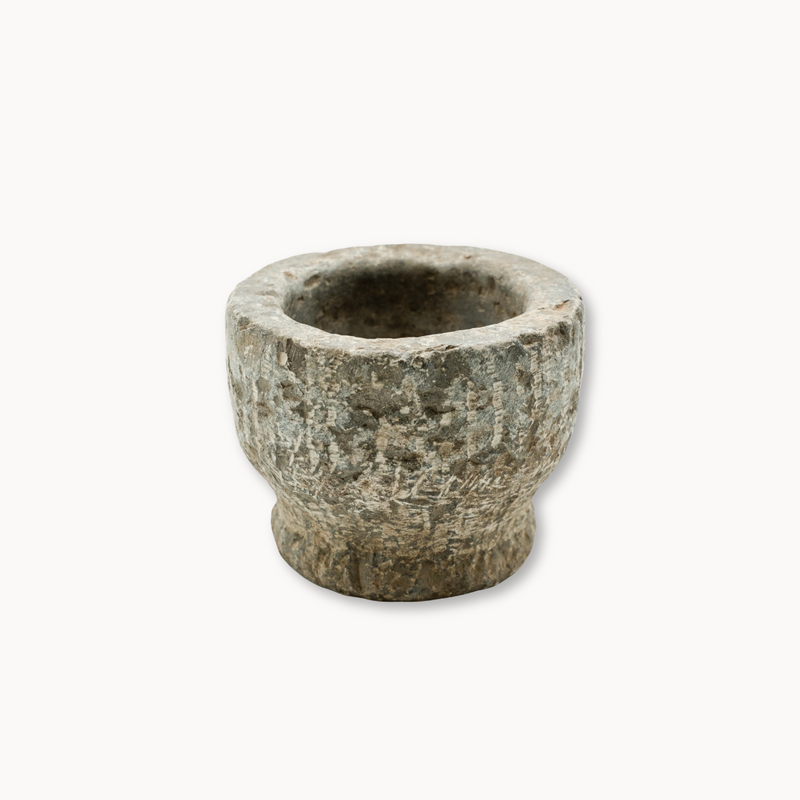 Carved Stone Bowl Planter