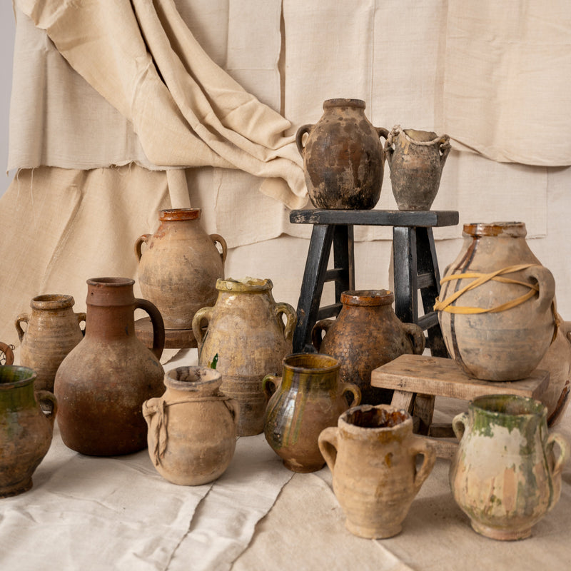 Weathered Wide-Bellied Harvest Pot No. 6