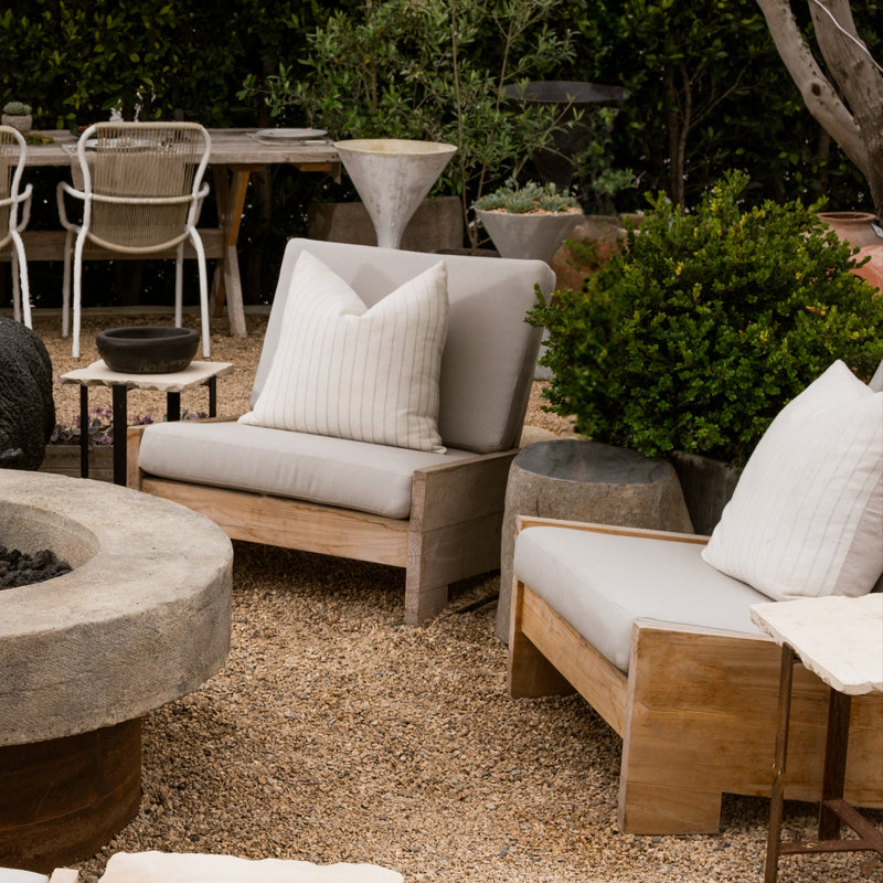 Custom Teak Outdoor Lounge Chair