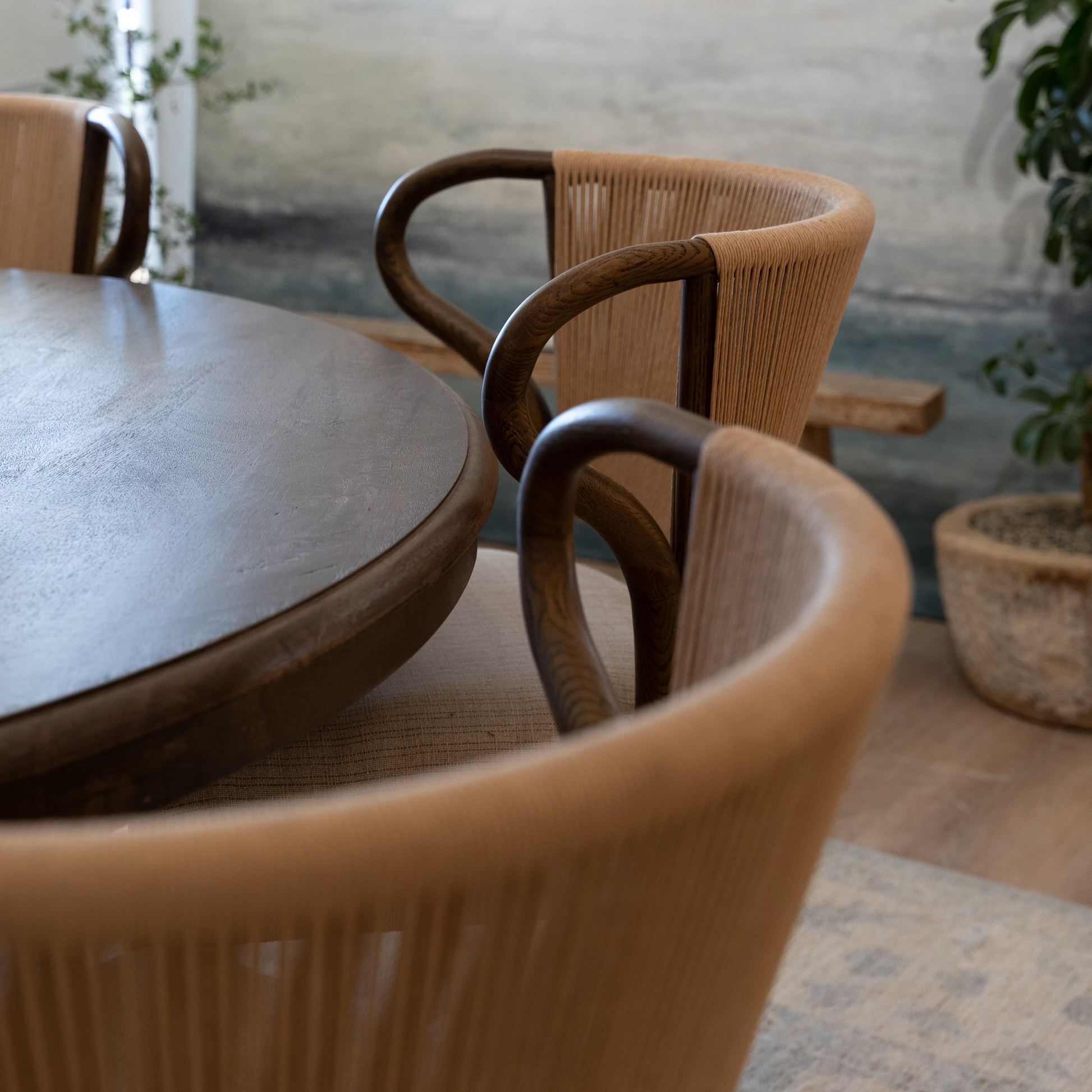 Amira Armless Dining Chair - Laine Natural