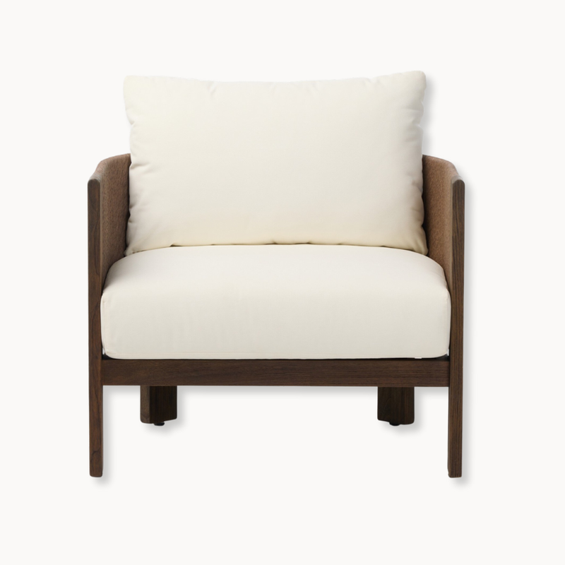 Fia Outdoor Occasional Chair - Saddle Brown Tanned Weave