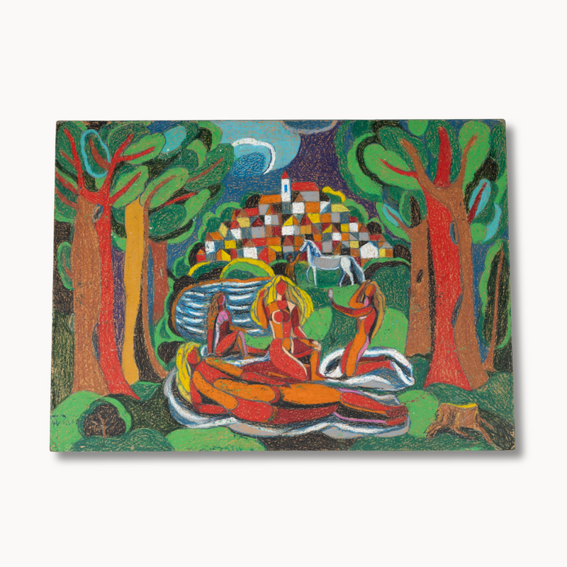 "Home in the Hills" Primitivism Piece by Vitek