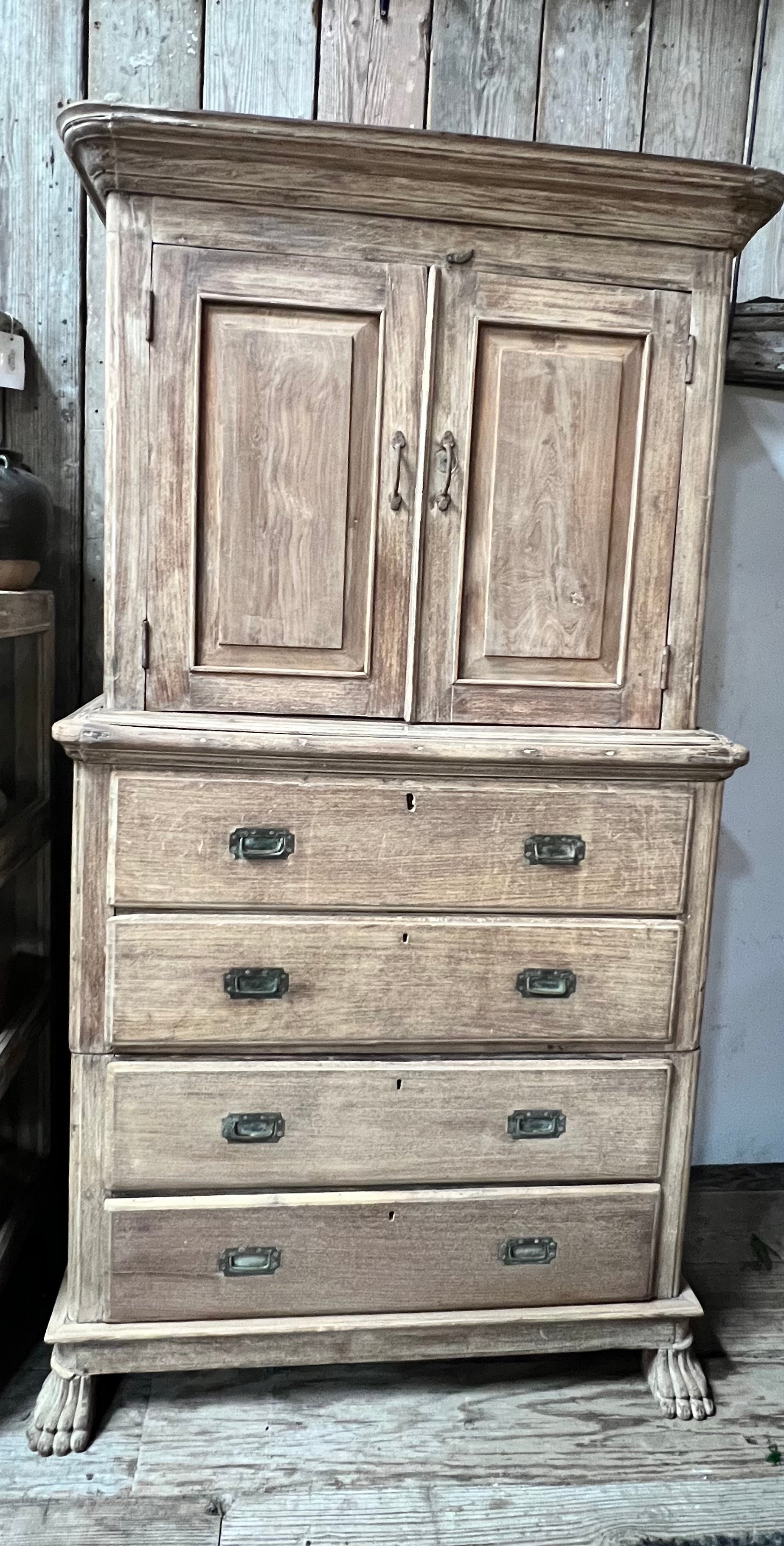 2 Piece Cabinet with Drawers DIM: 47"L x 22.5"W x 86"H