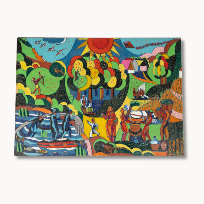 "Lives Intertwined" Primitivism Piece by Vitek