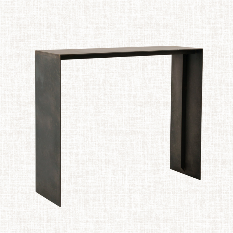 Custom Metal Waterfall Console Table