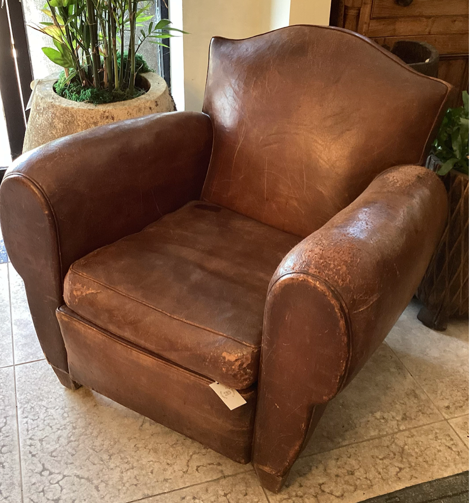 1930's French Mustache Club Chair