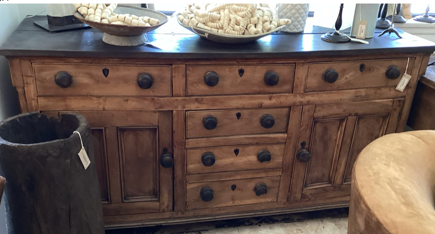 Antique French Buffet (21"W x 68"L x 36"H)