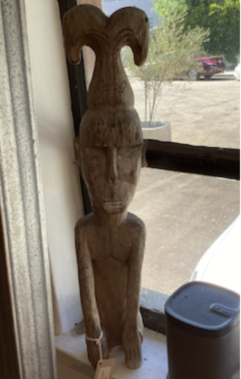 African Totem w/ Headdress (25"H)