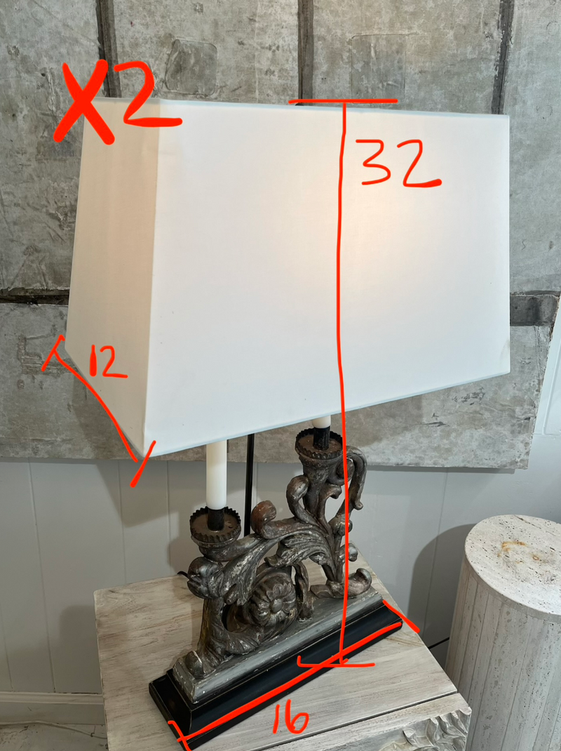 (32"H x 16"W x 12"L) Verona Candelabra Lamp