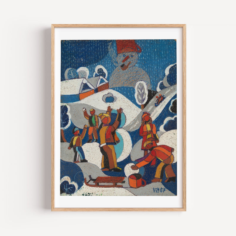 "Snowman" Primitivism Piece by Vitek