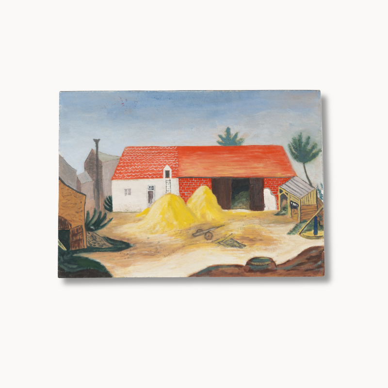 "The Red Tiled Roof" Primitivism Piece by Vitek