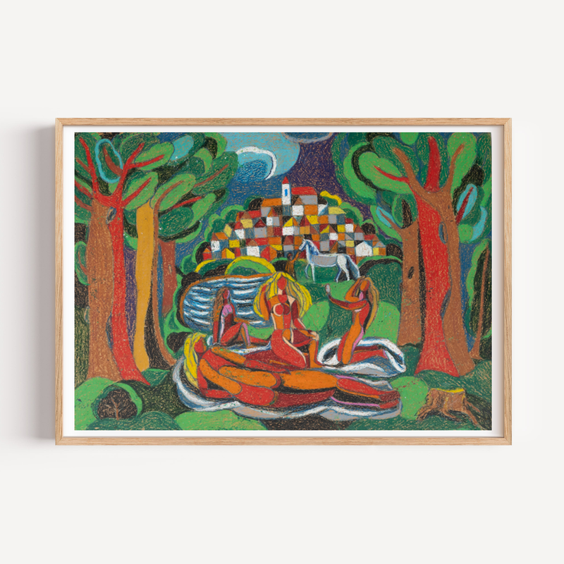 "Home in the Hills" Primitivism Piece by Vitek