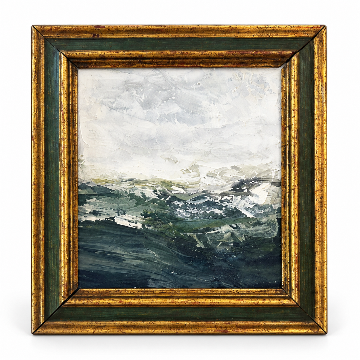 (9" x 10") La Mer in Green Vintage Frame by Jennifer Lapierre - second piece