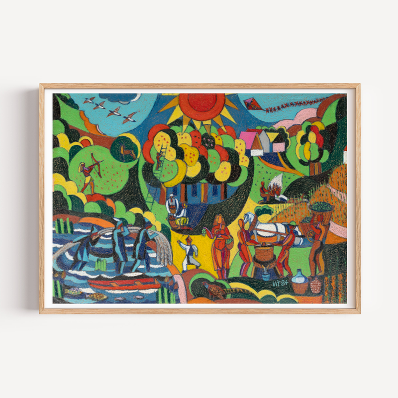 "Lives Intertwined" Primitivism Piece by Vitek