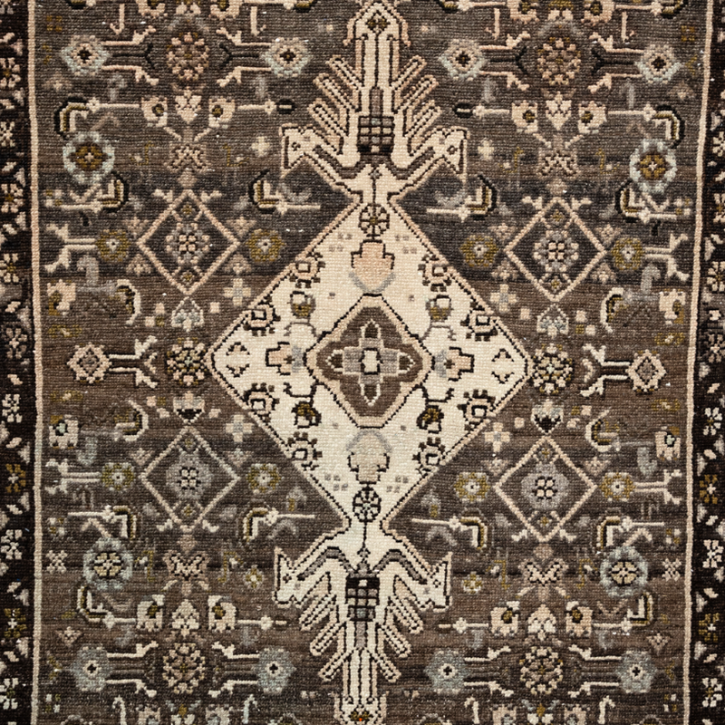 Turkish Anatolian Runner — Mocha & Ivory Medallion