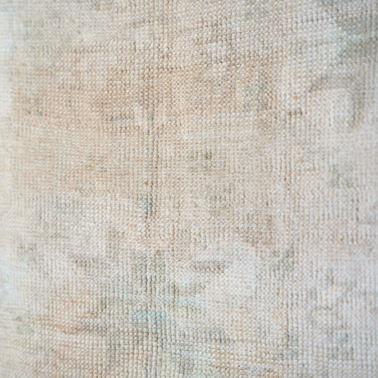 Faded Pastel Oushak Rug with Star Medallions