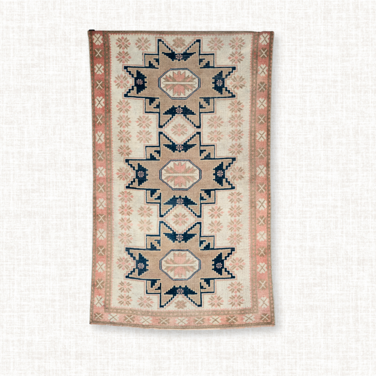 Anatolian Midnight Star Vintage Rug
