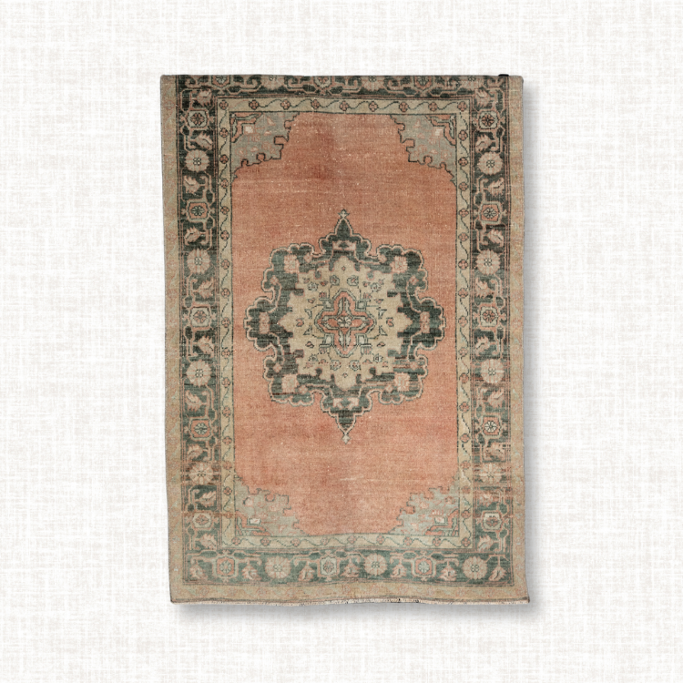 Blush Medallion Vintage Rug