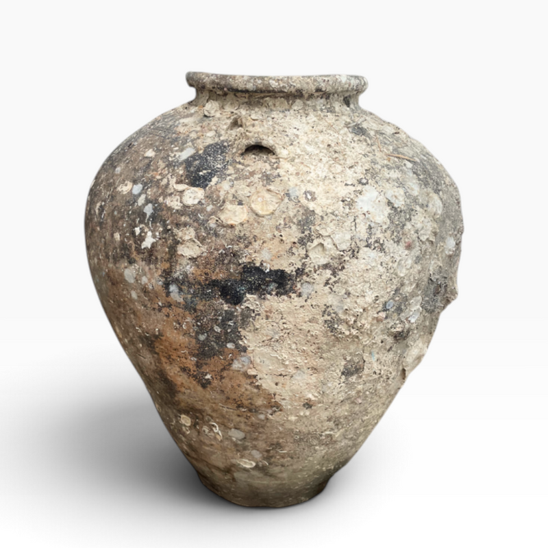 The Well by BDAntiques antique shipwreck pottery vase with weathered, encrusted texture and historical patina.